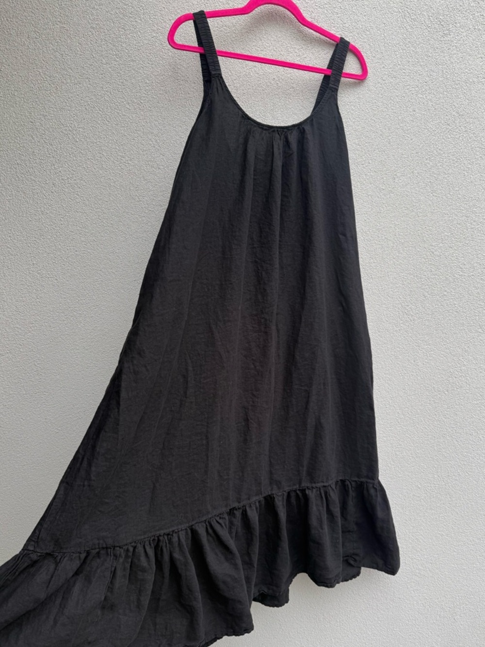 VELVET by graham & spencer  Elara  Black linen maxi dress XL oversized